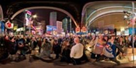 Time Square celebrates Obama
